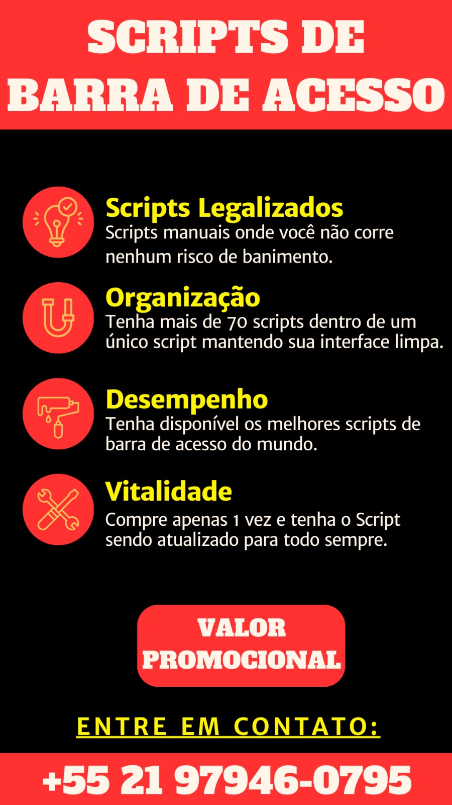 Arte promocional do pacote Barra PRO de scripts