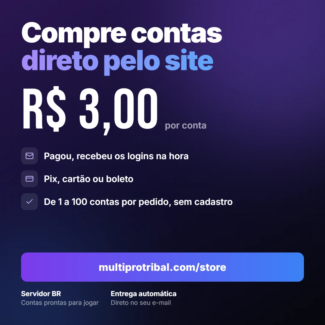 Arte promocional do serviço Compra de Contas
