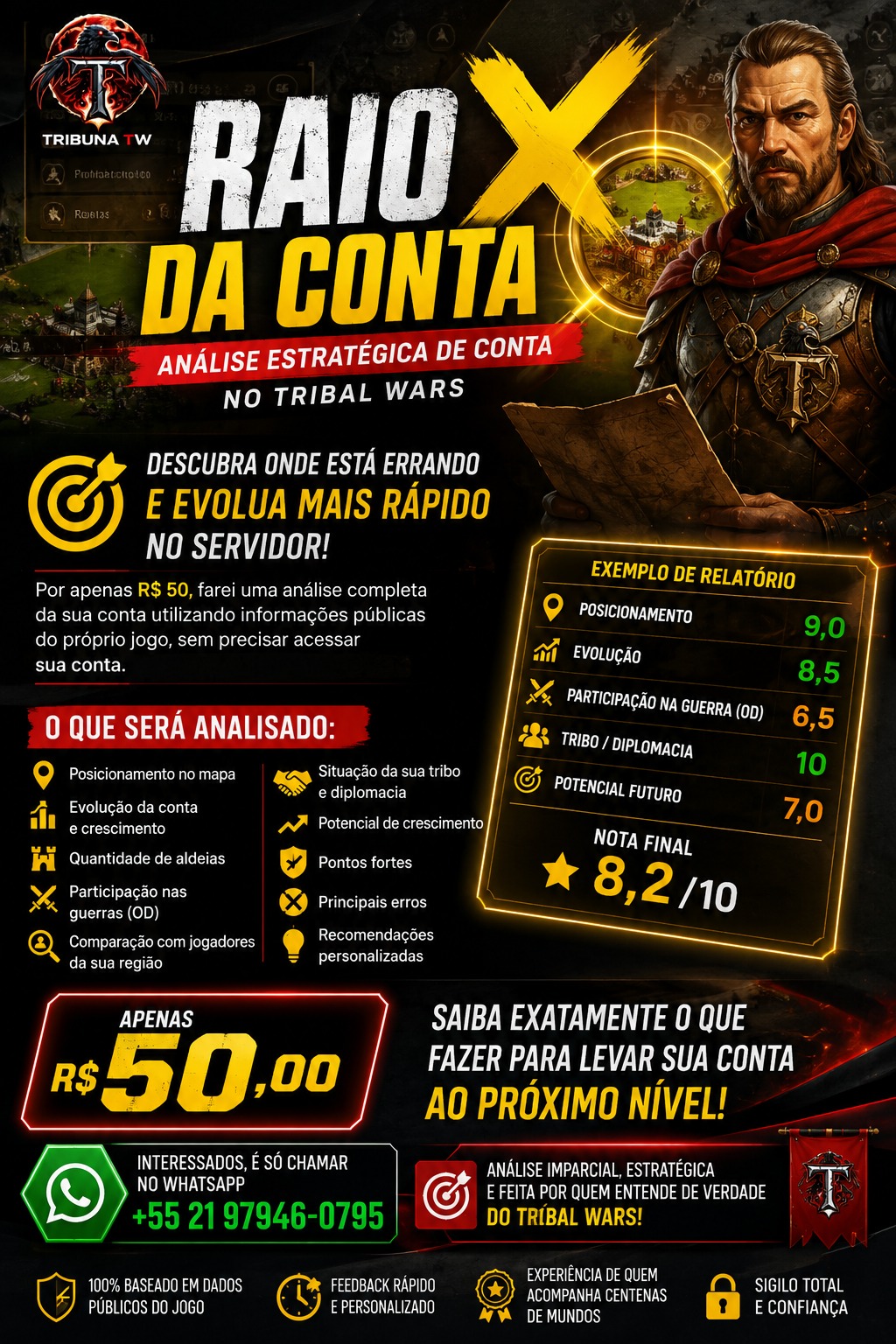 Arte promocional do serviço Raio X da Conta